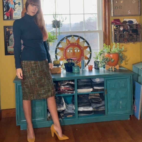 Deep Indigo Blue Turtleneck Top - Picture 16 of 17